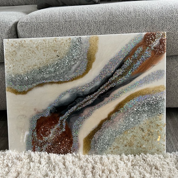 Geode painting with crystals - Picture 4 of 5